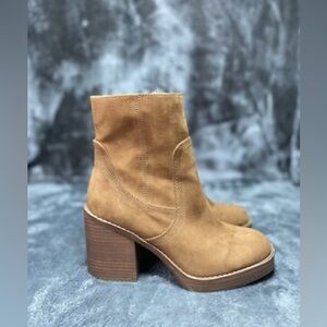 Tan Heeled Boots for Women
